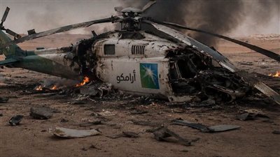 سقوط مروحية